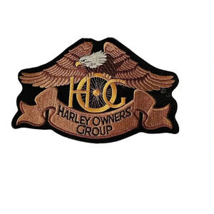 VINTAGE HOG HARLEY OWNERS GROUP PATCH HUGE 10" X 7"